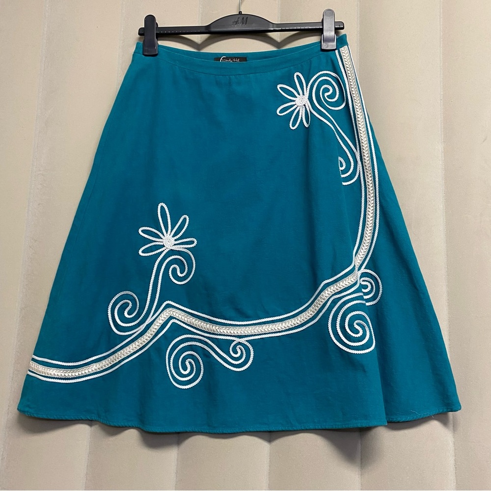 Wendy Hil Women’s Circle Skirt Embroidered Lined Feminine Modest